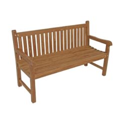 Tuinbank teak rechte rug 150cm