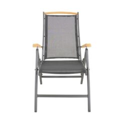 Tuinstoel Monza zwart verstelbaar