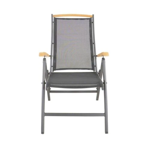 Tuinstoel Monza zwart verstelbaar