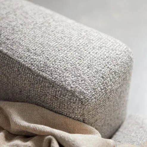 Bank Como met Ottomane rechts – Grijs stof