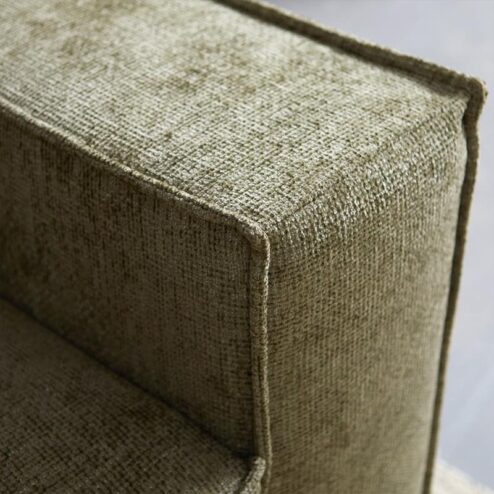 Bank River Chaise longue links – Groen stof