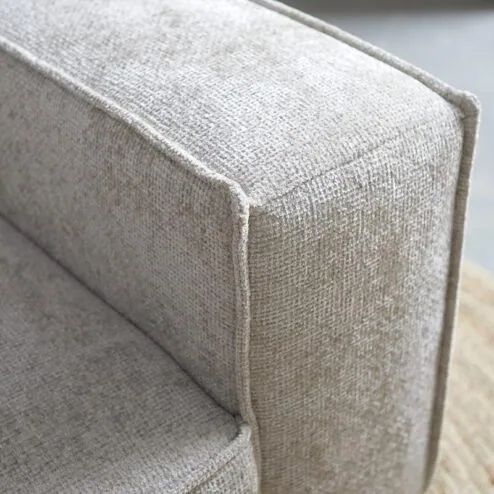 Bank River Chaise longue links – Taupe stof