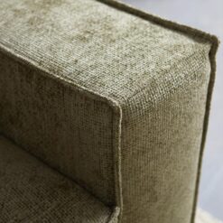 Bank River Chaise longue rechts – Groen stof