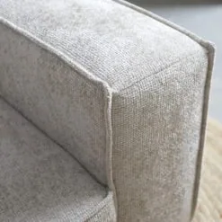 Bank River Chaise longue rechts – Taupe stof