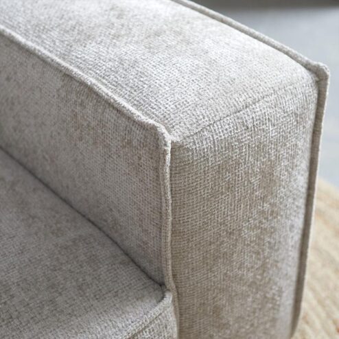 Bank River Chaise longue rechts – Taupe stof