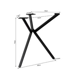 Bronco Y-Poot zwart 53cm