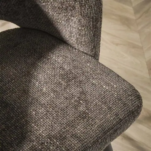 Cozy Eetkamerstoel Stof bruin