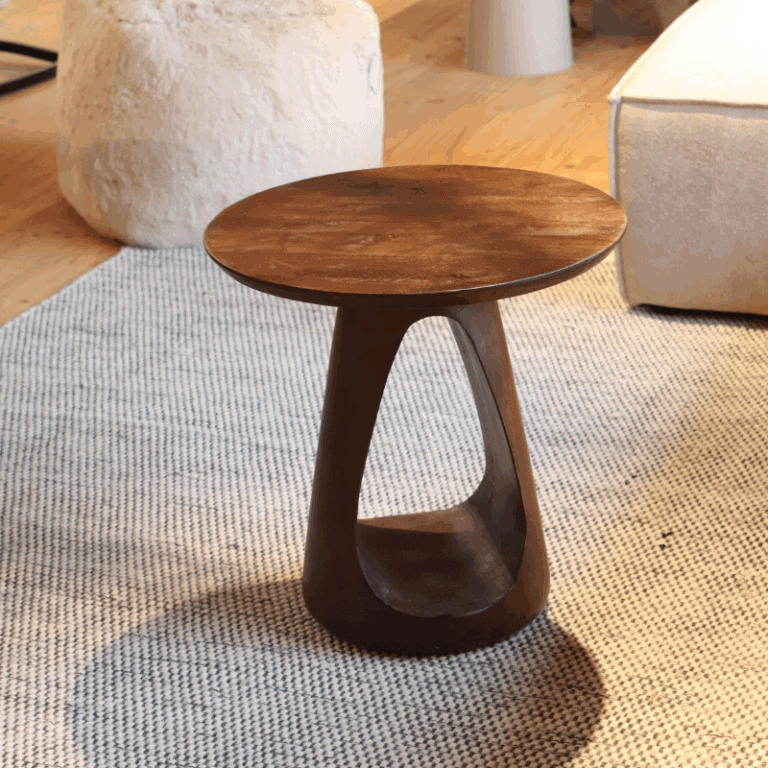 Mike Bijzettafel rond Walnoot 50cm