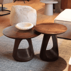 Mike Bijzettafel rond Walnoot 50cm