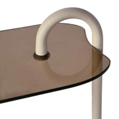 Mylon Bijzettafel Glas zand 48cm