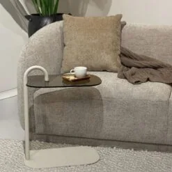 Mylon Bijzettafel Glas zand 48cm