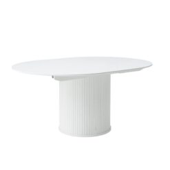 Nita Eettafel rond uitschuifbaar Wit 120-167 cm