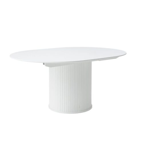 Nita Eettafel rond uitschuifbaar Wit 120-167 cm