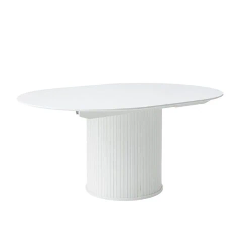 Nita Eettafel rond uitschuifbaar Wit 120-167 cm