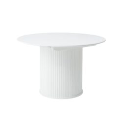 Nita Eettafel rond uitschuifbaar Wit 120-167 cm
