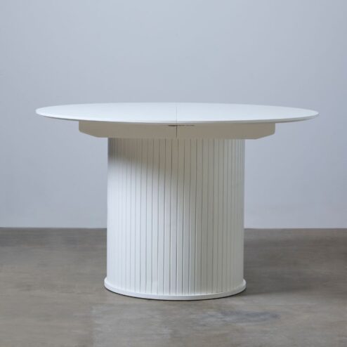 Nita Eettafel rond uitschuifbaar Wit 120-167 cm