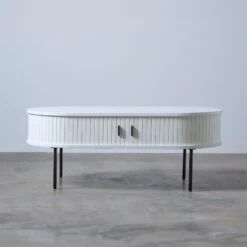 Nita Salontafel Wit eikenhout 120cm