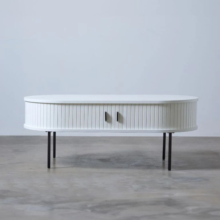 Nita Salontafel Wit eikenhout 120cm