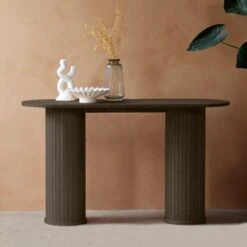 Nita Sidetable Donkerbruin eikenhout 130cm