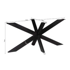 Onyx Matrixpoot ovaal/rechthoek zwart 160cm