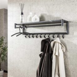 Phoebe Kapstok 10 haaks Antraciet melamine 100cm