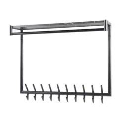 Phoebe Kapstok 20 haaks hoog Antraciet melamine 100cm