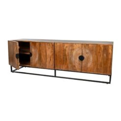 Puck Tv meubel 4 deurs Mangohout 180cm