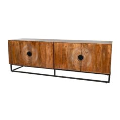 Puck Tv meubel 4 deurs Mangohout 180cm