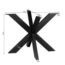 Raven Matrixpoot Rond zwart 100cm