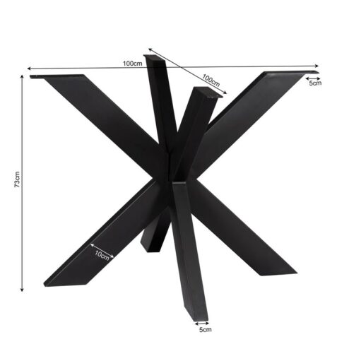 Raven Matrixpoot Rond zwart 100cm