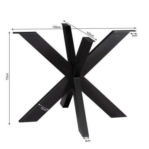 Raven Matrixpoot Rond zwart 100cm