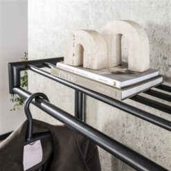 Rick Kapstok 20 haaks hoog Antraciet metaal 100cm