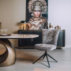 Bardi Eetkamerstoel Antraciet stof