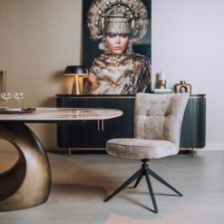 Bardi Eetkamerstoel Beige stof