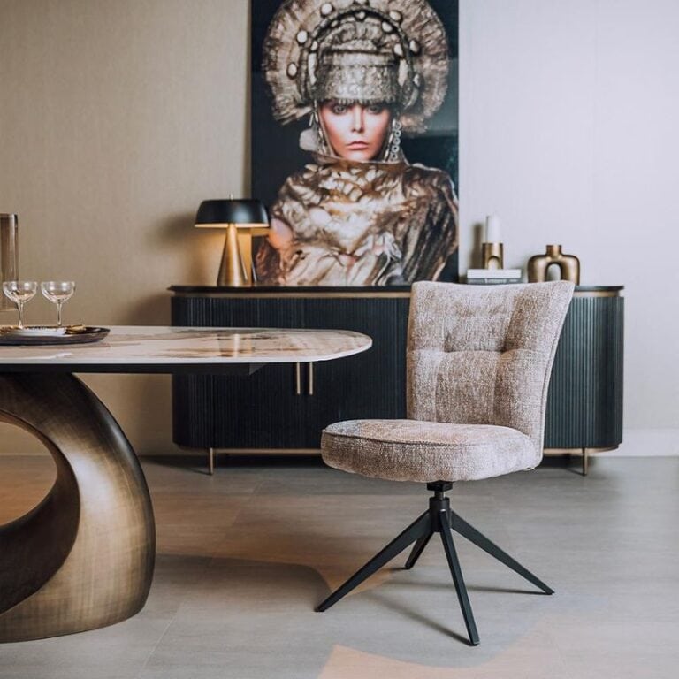 Bardi Eetkamerstoel Beige stof