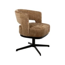 Beau eetkamerfauteuil draaipoot Bruin