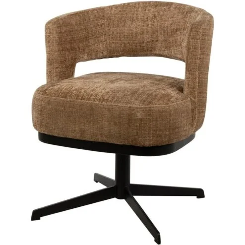 Beau eetkamerfauteuil draaipoot Bruin