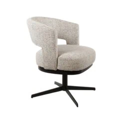 Beau eetkamerfauteuil draaipoot Gebroken wit