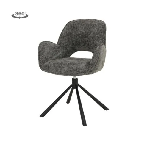 Bella Eetkamerstoel Antraciet stof