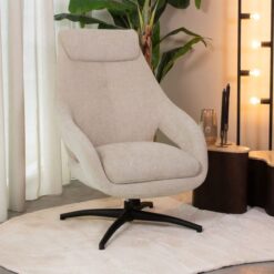 Draaifauteuil Maxwell Naturel Stof