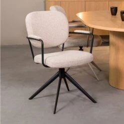 Eetkamerstoel Basel Naturel Boucle