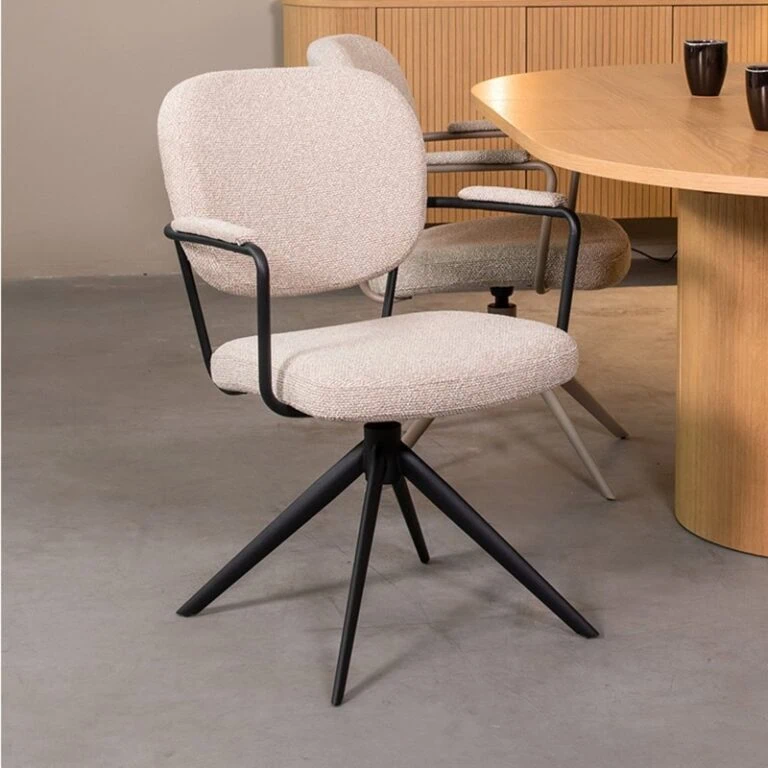 Eetkamerstoel Basel Naturel Boucle