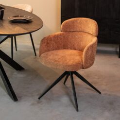 Eetkamerstoel Levi Cognac Stof