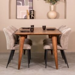 Eetkamertafel Fly Naturel Mangohout 160cm
