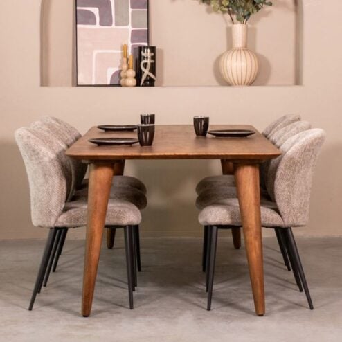 Eetkamertafel Fly Naturel Mangohout 160cm