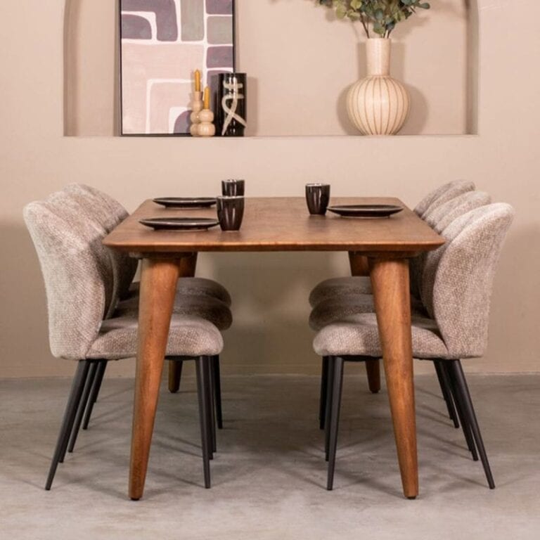 Eetkamertafel Fly Naturel Mangohout 160cm