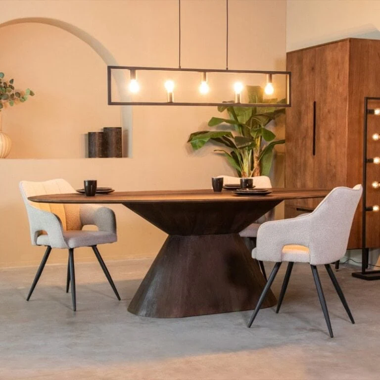 Eetkamertafel Jagger Espresso Mangohout 240cm