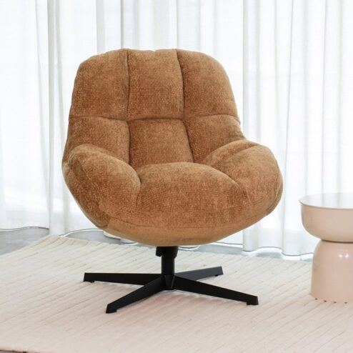 Fauteuil Huxley Cognac Stof
