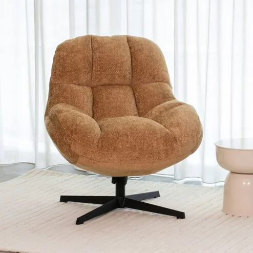 Fauteuil Huxley Cognac Stof