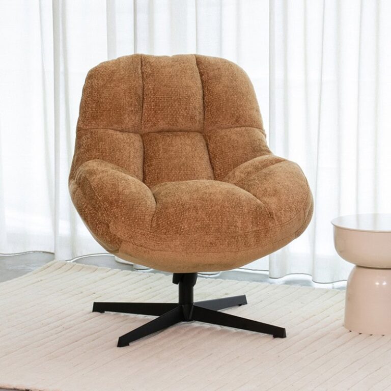 Fauteuil Huxley Cognac Stof